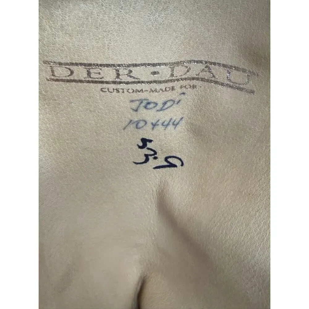 Der Dau Equestrian Riding Field Boots Womans Sz 8.5 Custom Made Leather $2000